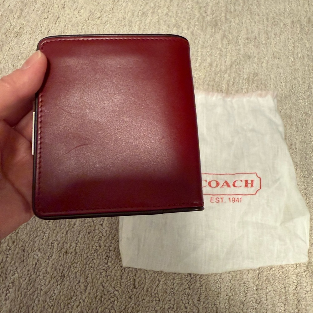 Coach Vintage Red Leather Wallet - Picture 2 of 6